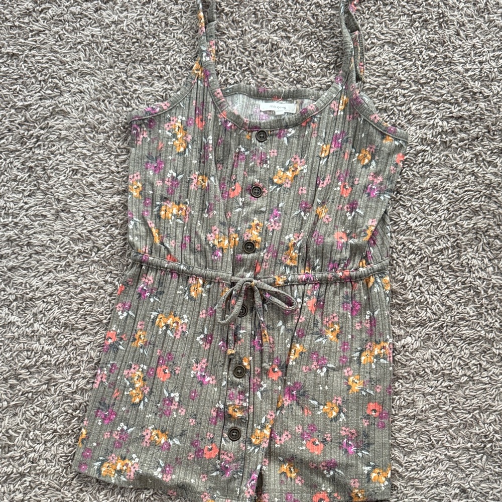 Maurices Gray and Pink Floral Top